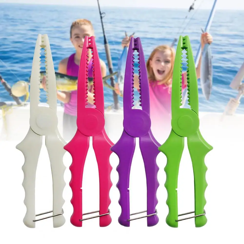 Fish Clip Solid Color Fishing Plier ABS Wear-resistant  Useful Entertainment Floating Fishing Plier