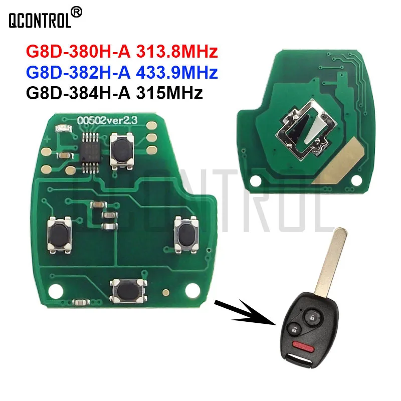 

QCONTROL Car Remote Key Circuit Board for Honda for Accord CR-V HR-V Fit City Jazz Odyssey Shuttle Civic