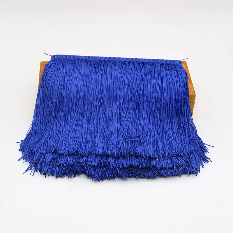 Großhandel 20 cm lange Fransen-Spitzenborte aus Polyester, Spitzenband zum Nähen, für lateinamerikanische Kleider, Bühnenbekleidung, Vorhänge, DIY-Nähzubehör – Detail 5