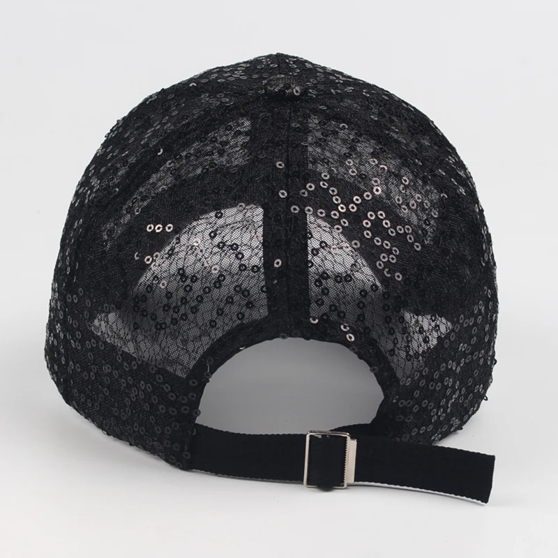 Casquette de Baseball pour femmes, maille à paillettes, Hip Hop, chapeaux d\'été pour femmes, Snapback, chapeau de camionneur réglable, 2022