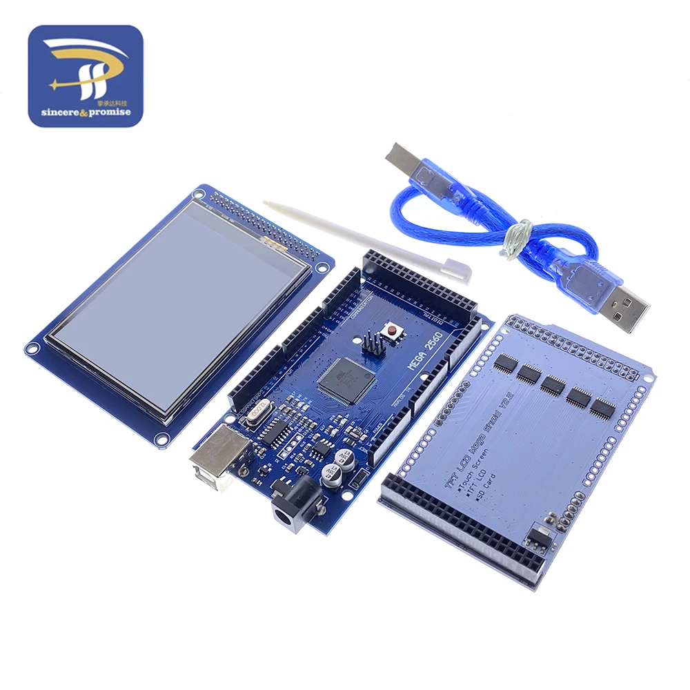 Módulo de pantalla táctil TFT LCD a Color de 3,2 pulgadas, placa adaptadora de escudo de 3,2 pulgadas, Mega2560 Mega 2560 R3 CH340 con USB para Kit