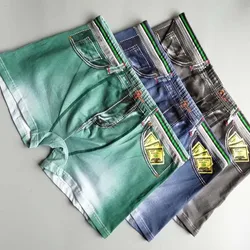 Ropa interior de algodón para hombre, Boxers cortos sexis de mezclilla, Boxers para hombre, calzoncillos para hombre, bolsa transpirable, pantalones vaqueros, Bikini estampado, traje de baño para hombre joven