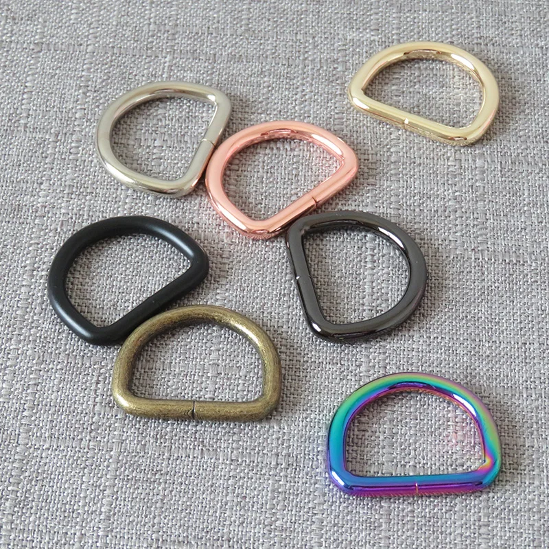 1pcs 25mm metal D O ring belt straps slider release buckle Carabiner clasp hook for pet dog collar leash harness accessory