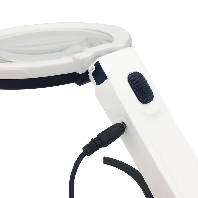 2X 8X lente d\'ingrandimento portatile pieghevole da tavolo illuminata lampada da tavolo con lente d\'ingrandimento a doppio scopo con lente