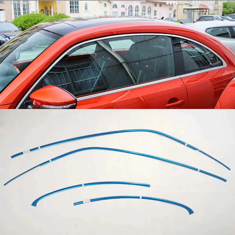 

Fit For Volkswagen Beetle 2013-2018 4PCS Stainless Steel Car Window Trim Cover Exterior Body Decoration Car Styling Accessories