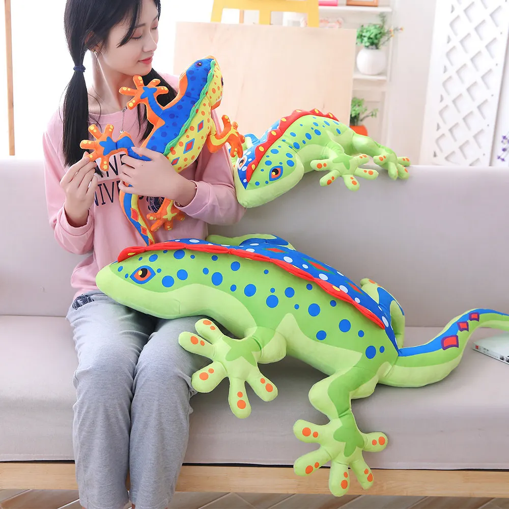 55-120cm Giant Simulation reptiles Lizard chameleon Plush Toys High Quality Personality House lizard for kids Birthday