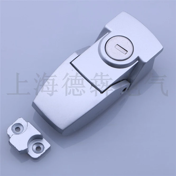 Cabinet Black Coated Metal Hasp Latch with Lock cylinder DK604 Security Toggle Lock With Keys power cabinet electrical box
