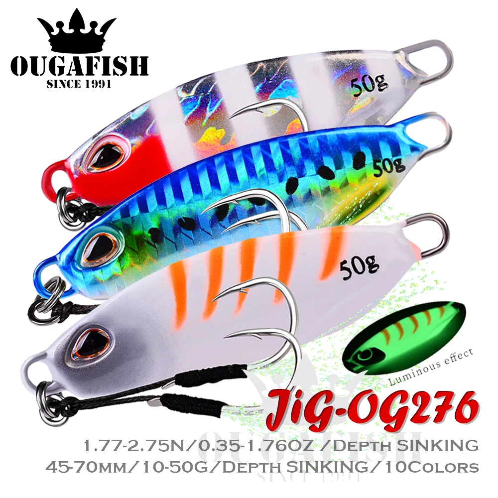 New Metal Jig Fishing Lure Weights 10-50g Jigging Sinking Bass Isca Artificial Bait Pesca Accesorios Mar Carp Fish Angeln Leurre