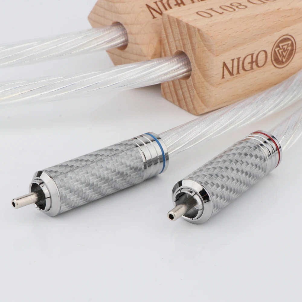 Nordost Odin Reference Interconnect RCA Audio Cable With White Carbon Fiber Rhodium Plated RCA Connector