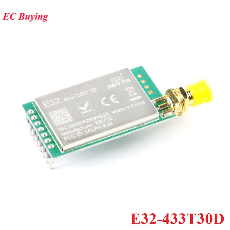 E32-433T20DC E32-433T30D SX1278 LoRa RF Wireless Module 433MHZ UART 100mW Serial Port TX RX Module SMA-K Antenna Interface