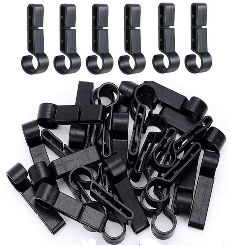 Imagem -04 - Plastic Helmet Clips Attachment Head Light Clamps Black Conjunto Farol Hard Hat Segurança Cap Gancho Ferramentas ao ar Livre Atacado 20 Pcs