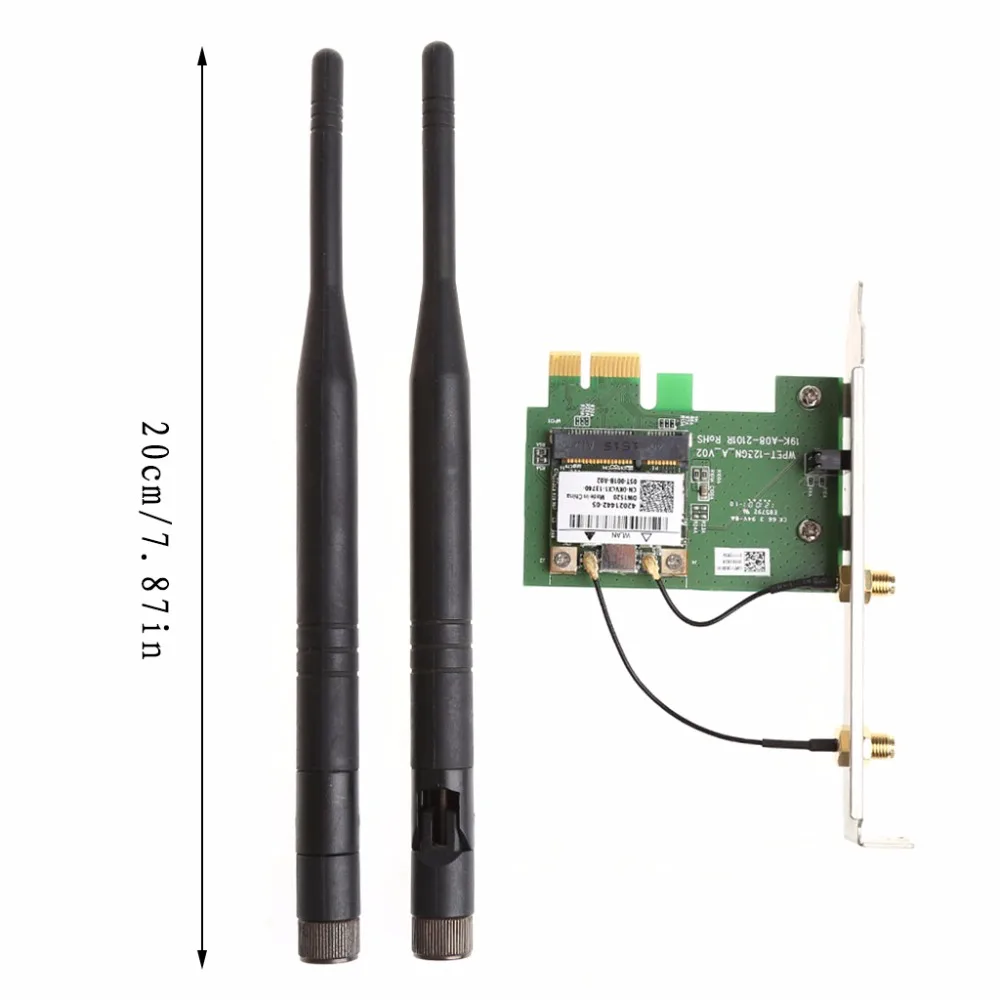 

Двухдиапазонный BCM4322 беспроводной Wifi PCI-E карты настольный адаптер BCM943225HMS 300 м