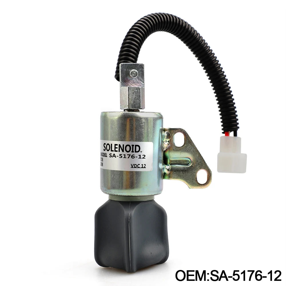 

1756ES-12SUC5B1S5 SA-5176-12 SA-4899-12 1pc 12V Fuel Shutdown Solenoid Valve Fits for Kubota D722 D902 Z482