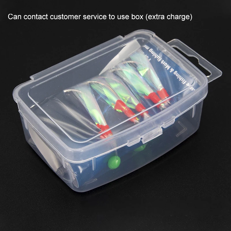 Lot d'hameçons de pêche en mer, lot de 5 pièces, matériel de pêche en bateau avec fil et plumes