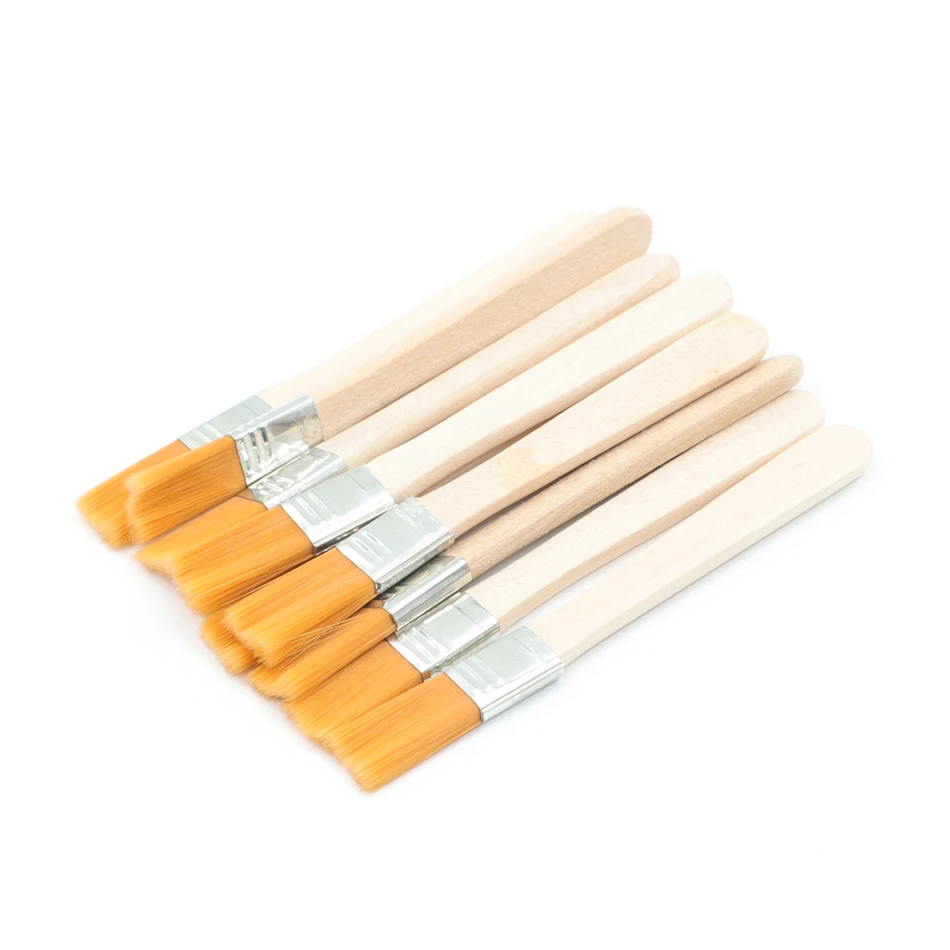 5pcs solder paste brush, BGA ball planting brush, computer keyboard dust removal, barbecue, painting brush with wooden handle