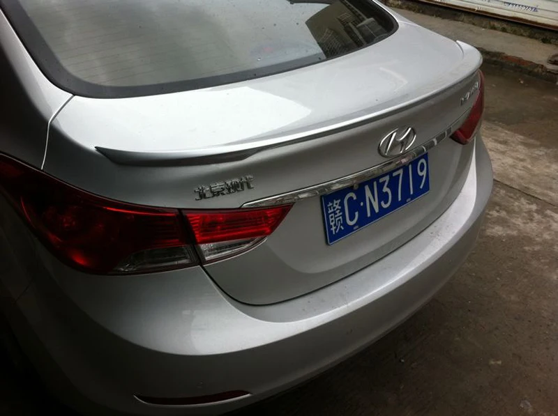 For Hyundai Elantra Spoiler 2012 2013 2014 2015 Car Tail Wing Decoration ABS Plastic Unpainted Primer Rear Trunk Spoiler