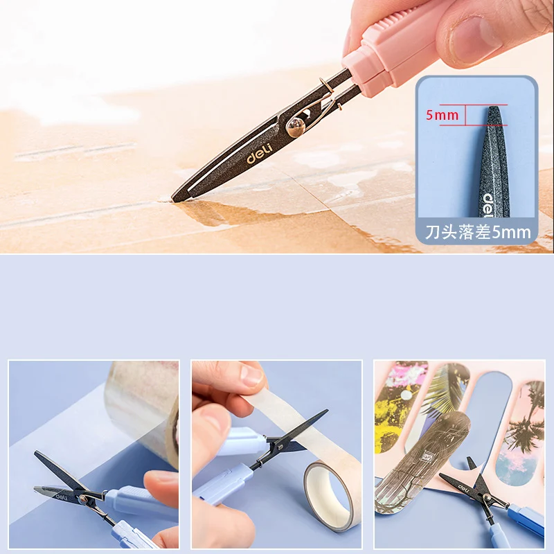 Nicht-klebrige Tragbare Schere Faltbare Mini Pen-förmigen Schere Brieföffner Papier Schneiden Messer 77761 China Schreibwaren