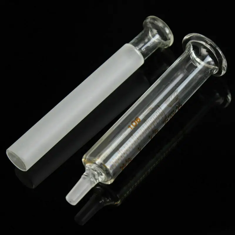 3 Pcs Clear Glass Syringe Injector Sampler Dispensing With Ink   2ml