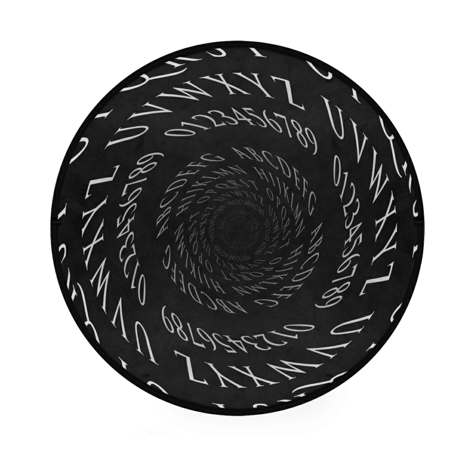 

Magic 3D Surreal Black And White Swirl Design Round Doormat Water Absorption Anti-slip Area Rug Carpet For Living Room Bedroom