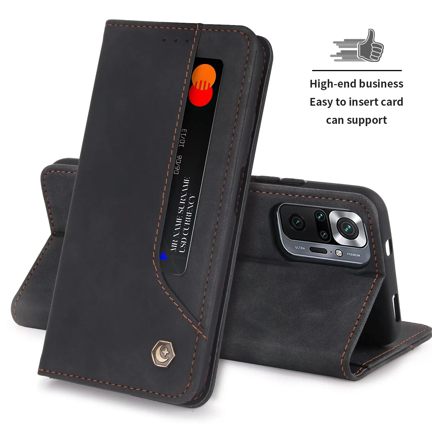 Custodia in pelle opaca per Xiaomi Redmi Note 12 Pro 4G Plus 5G Note12 5G portafoglio magnetico Flip Phone Cover porta carte stile libro