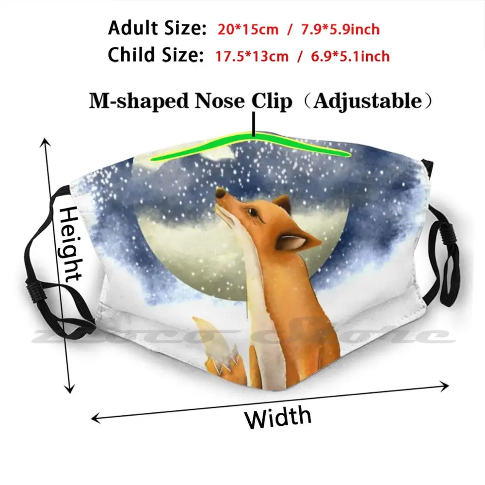 The Fox Illustration Custom Pattern Washable Filter Pm2.5 Adult Kids Mask Fox Fox And The Hound Awesome Awesomeillustration