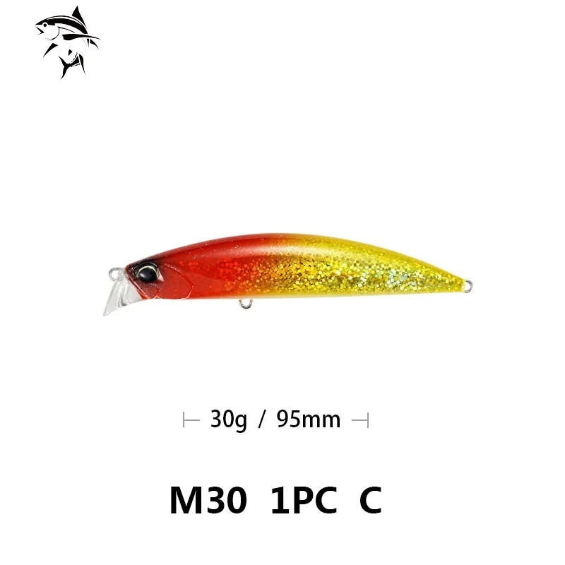 2021 Beach Walker 90 Minnow Sinking Fishing Lure 95mm/30g Artificial Swimbait Hard Bait Trout Minnow Leurre Pescar for Seabass