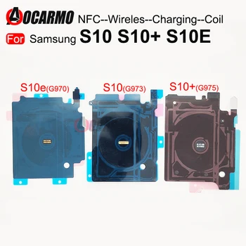 1 adet Samsung Galaxy S10 artı S10 + S10E G970 G973 G975 kablosuz şarj indüksiyon bobini NFC modülü esnek kablo değiştirme