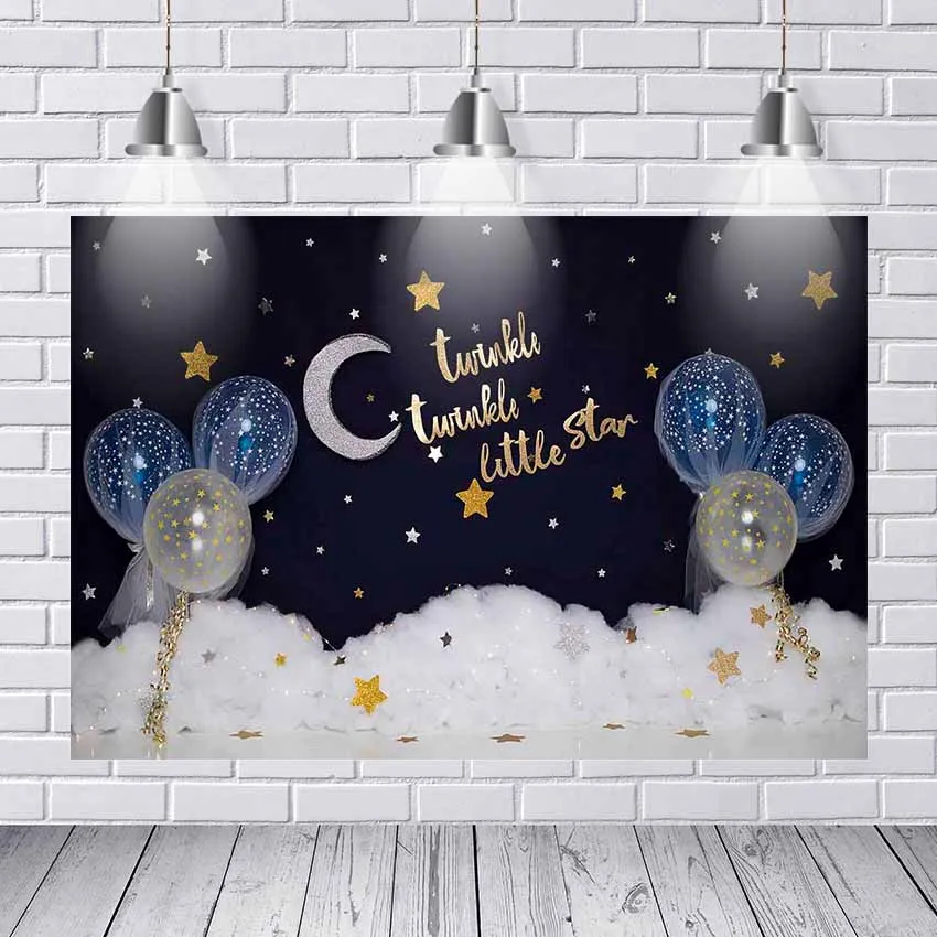 

Twinkle Twinkle Little Star Backdrop Night Sky Photography Background Newborn Birthday Portrait Backdrops Photo Studio