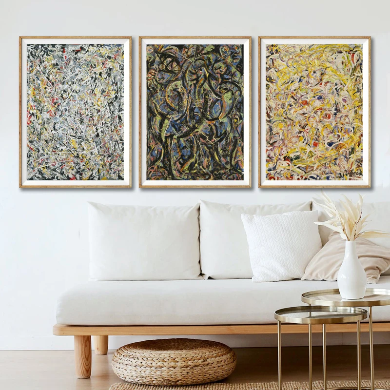 

Christmas Canvas Painting Master Of Abstract Expressionism Jackson Pollock Poster Gallery Art Picture For Living Wall Home Decor
