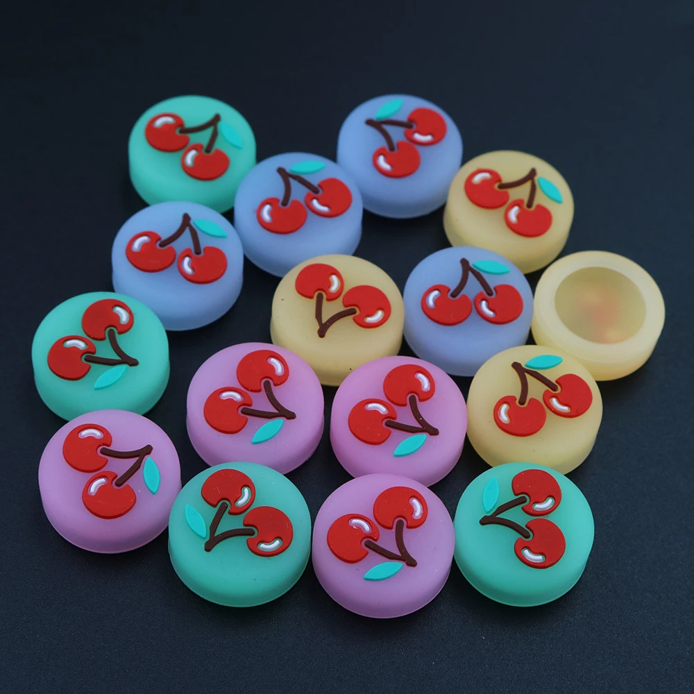 4 colori ciliegia per interruttore luminoso Jelly Cap animale incrocio Joystick in Silicone tappi impugnatura pollice per Controller nintendo Switch Lite