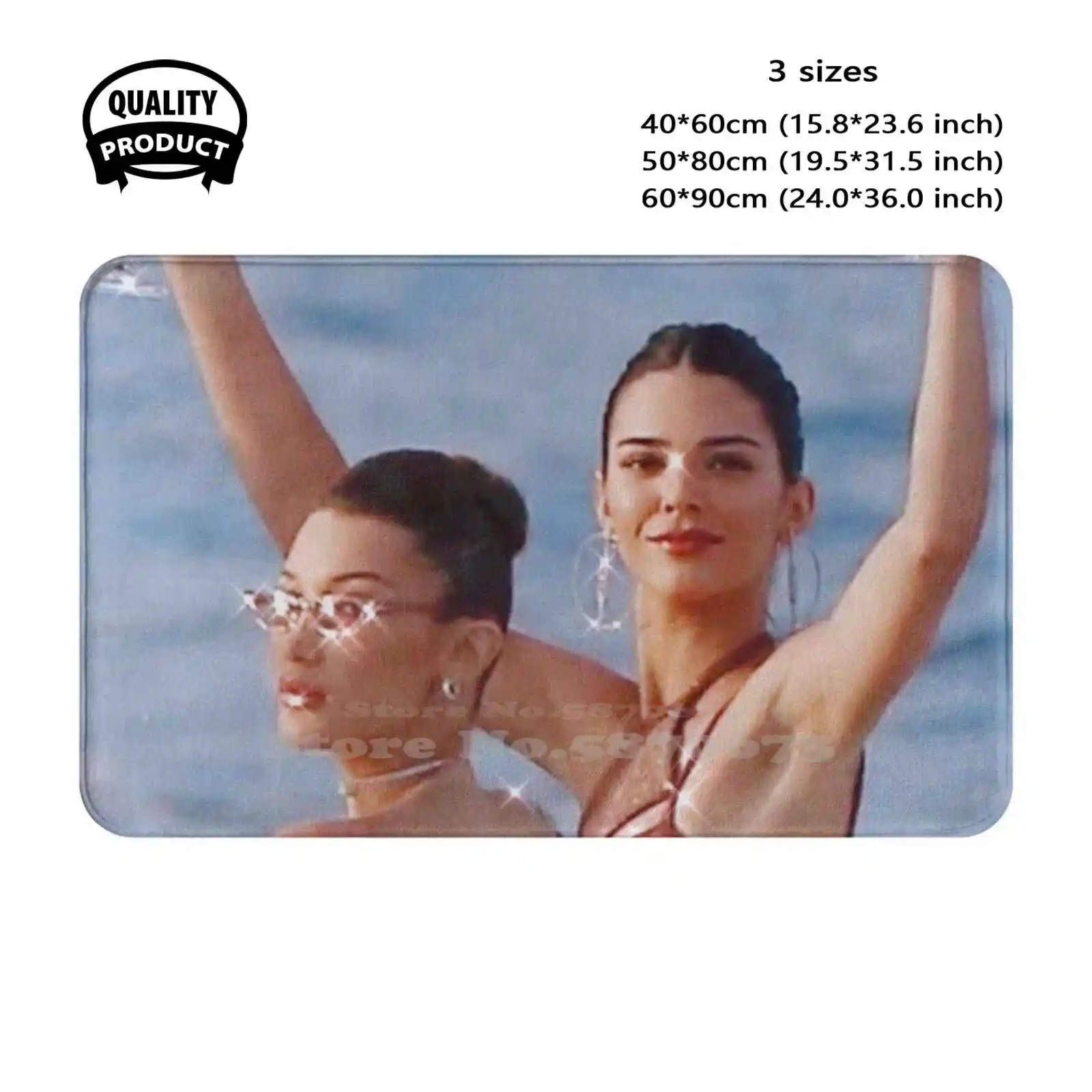 Kendall And Bella - Btch , You'Re A Fan Soft Cushion Home Carpet Door Mat Car Rug Bella Hadid Kendall Jenner Keeping Up With