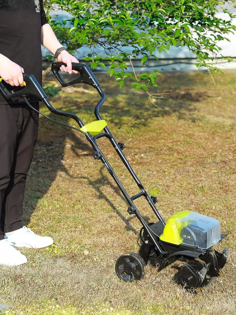 1500W Mini Helmstok Elektrische Ploeg Machine Cultivator Verticuteermachine Tuin Huishoudelijke Bodem Ploegen Graven Losdraaien Apparatuur