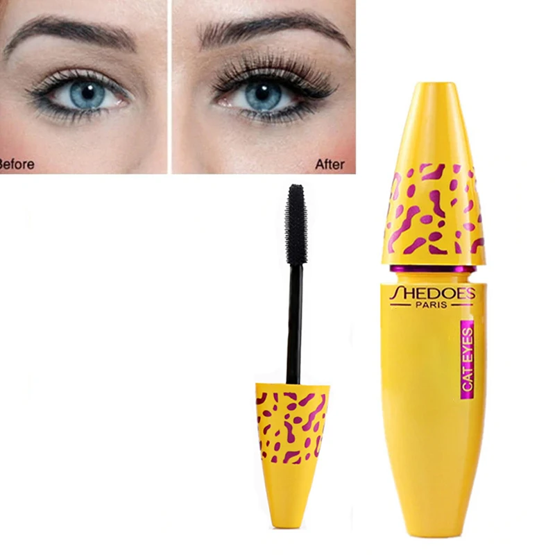 Rímel de ondulação grosso, tubo amarelo, preto, longa duração, à prova d'água, creme de extensão de cílios, maquiagem profissional para os olhos, cosméticos tslm1