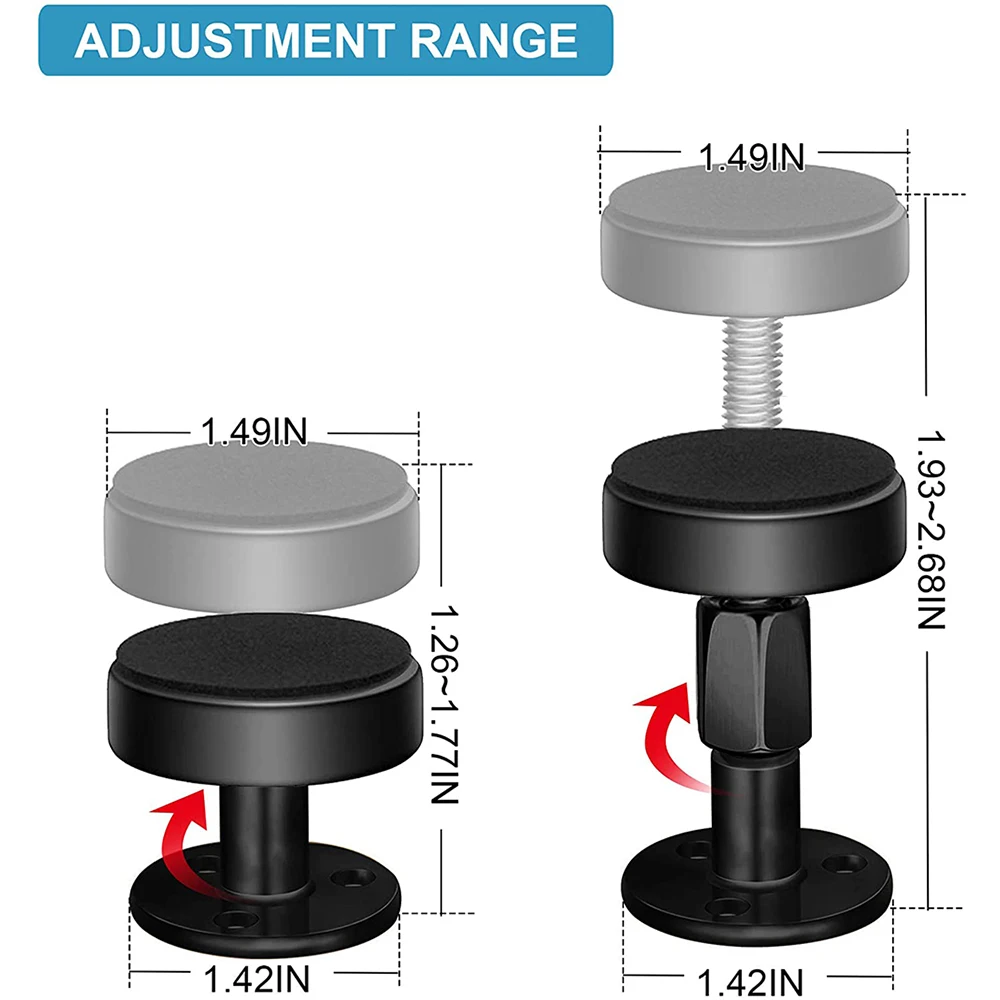 2Pcs Adjustable Threaded Bed Frame Anti-Shake Tool, Headboard Stoppers, Bedside Anti Shake Tool for Beds Cabinets Sofas