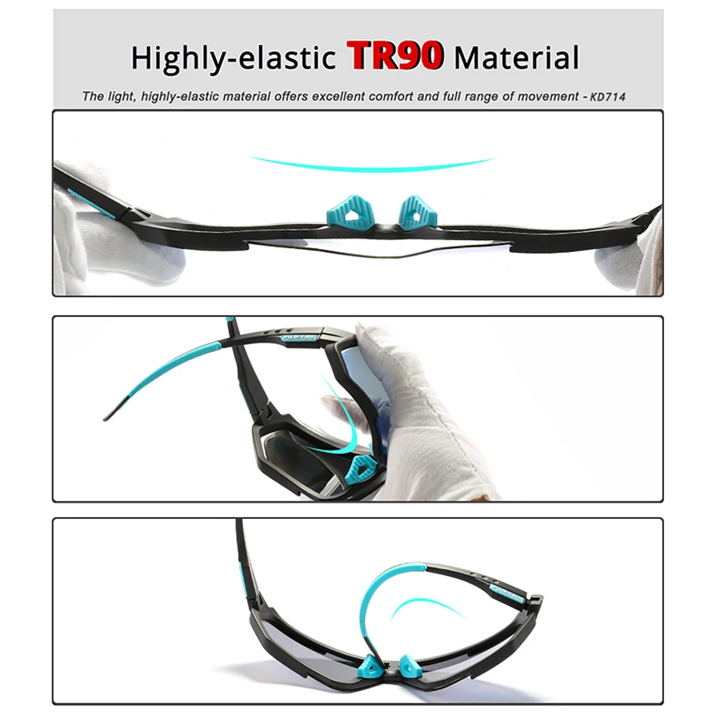 KDEAM Outdoor Sports Herren Sonnenbrille TR90 Polarisierte Sonnenbrille Flash Real Coating Sonnenbrille KD714 CE – Detail 5