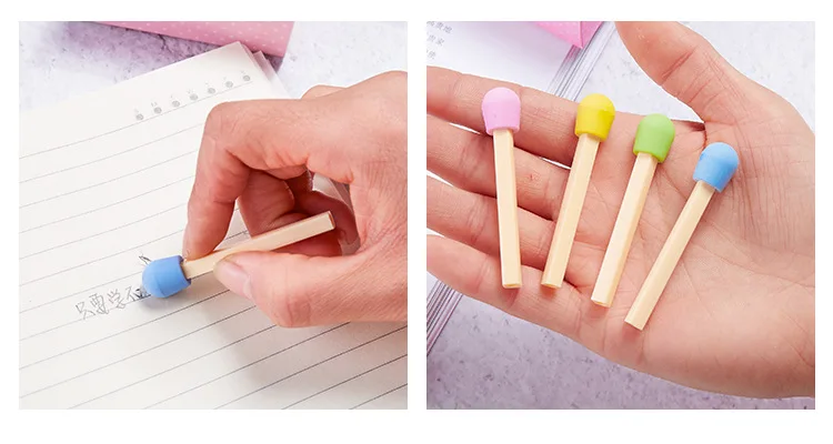 8 pcs/pack Cute Kawaii Matches Eraser Lovely Colored Eraser for Kids Students Kids Creative Item Gift