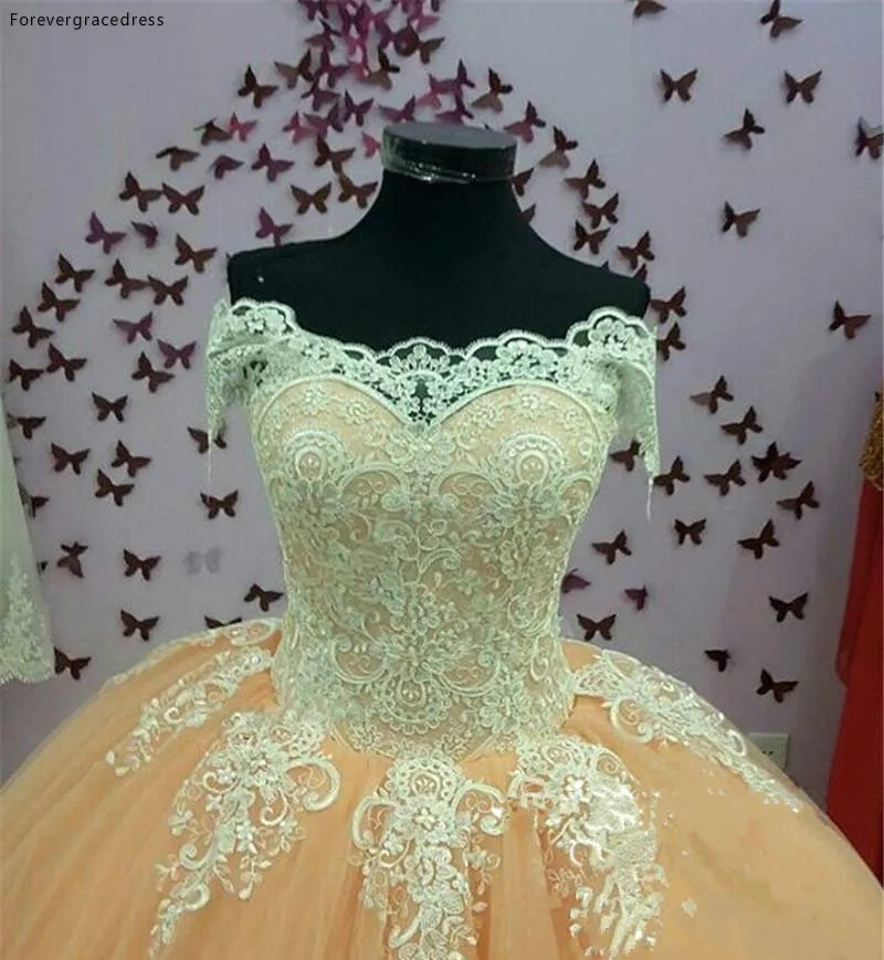 Vestido de quinceañera de tul para niñas, traje de baile de fiesta, de talla grande, hecho a medida, de 16 años, Color melocotón, 2020