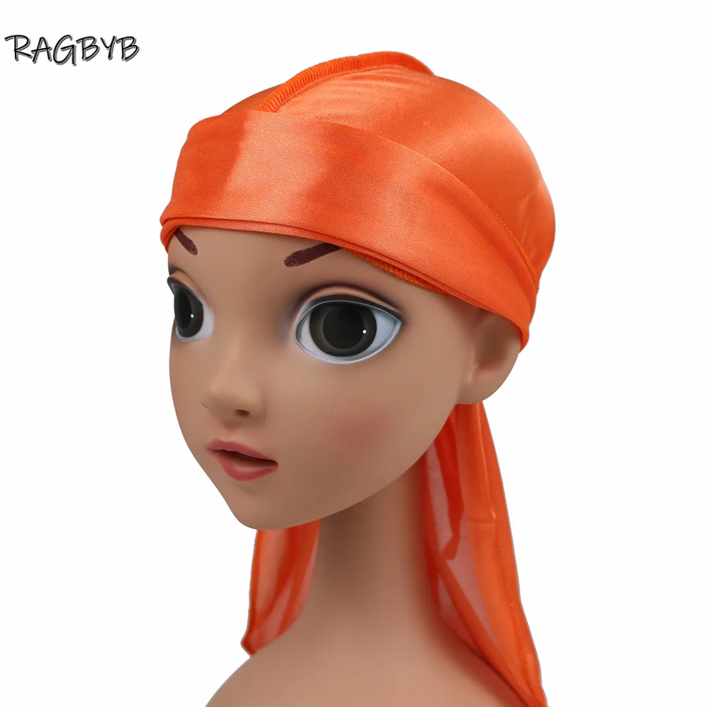 Kids Silk Durag Soft Hair Cover Protection Bandanas Child Silky Durags Boys Durag Wave Cap High Quality Children Durag