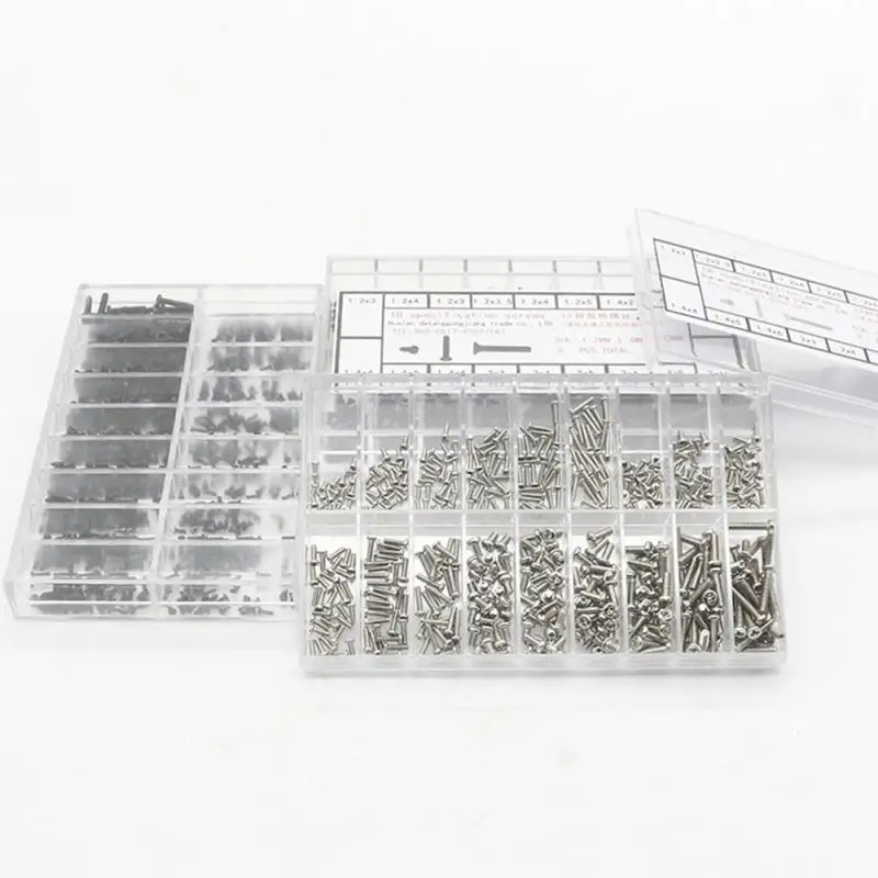 18 Kinds Watch Screw Repair Kit Tools Watch Glasses Repair Parts Professional Watchmaker Repair Parts Tools Screw Box Complete