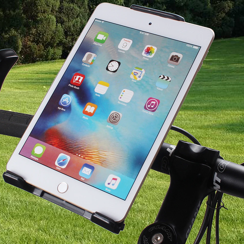 Universal 7-12 inch Bike Tablet Stand Adjustable Microphone Music Motorcycle Bicycle Mount Holder for ipad Pro Mini Xiaomi Tab