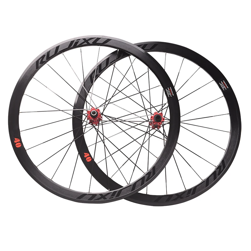 700c RUJIXU Disc Brake Depth 30/40/50mm Road Bike Wheelset Type High Quality Aluminum Alloy Wheel Center Lock or 6-Blot