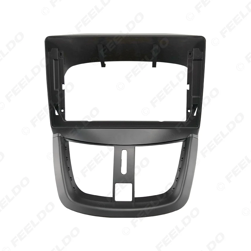 

FEELDO Автомобильная 2Din аудиолицевая панель, лицевая панель, лицевая панель для Peugeot 207 06-10, 9 дюймов, радио стерео панель с большим экраном, комплект для установки на приборную панель