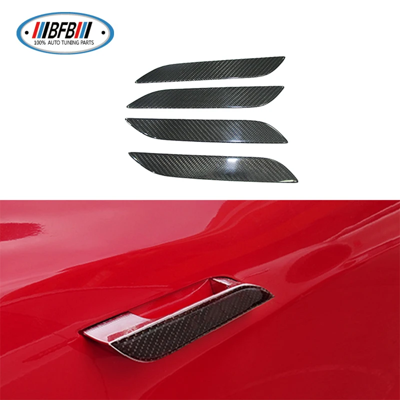 

Carbon Fiber Side Car Door Handle Cover Trim Sticker Fit For Tesla Model S 2016-2018