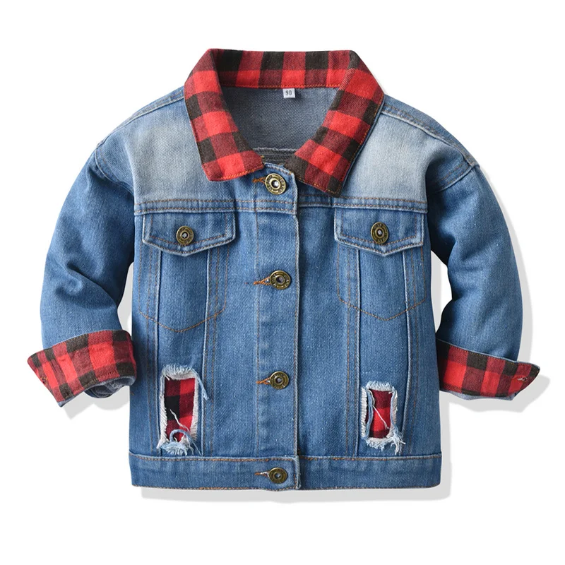 top and top Autumn Winter Fashion Unisex Baby Boys Girl Denim Jacket Coats Infant Long Sleee Lapel Outerwear Toddler Windbreaker