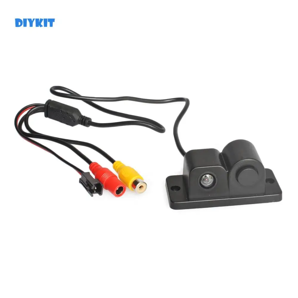 

DIYKIT Waterproof Video Packing Radar Sensor Backup Reverse Rear View Car Camera Wide Angle for Parking Assistance Kit 2 in 1