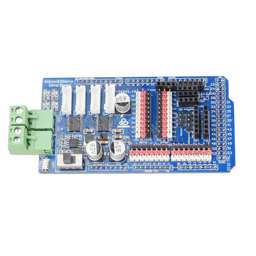 Arduino TB6612 4WD DC Servos Motor Driver Board Compatible with MEGA2560 Mecanum Wheel Smart Robot Arm Car Expansion Board