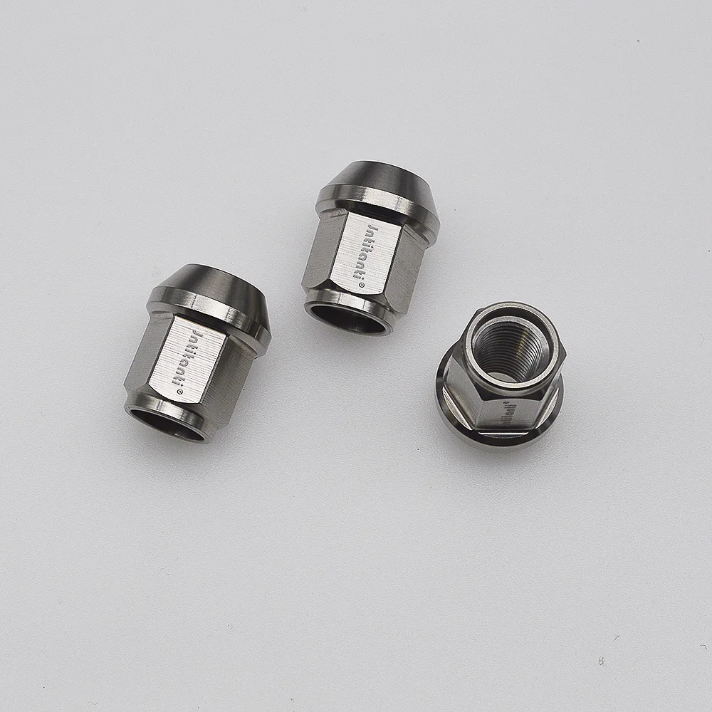 Jntitanti Factory M12*1.25*27mm M12*1.5*27mm  Gr5 titanium wheel lug nut open end  a pieces.