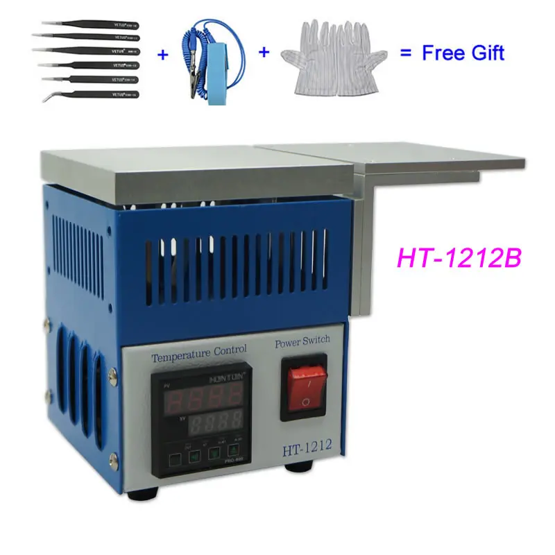 

220V 110V 800W Honton HT-1212 Pre-heater Constant Temperature Heating Plate Station HT-1212B with Cooling Aluminum Plate