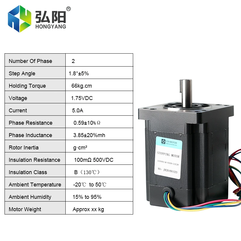 Nema 34 motor deslizante 66kg.cm 5.0a 2-fase 86x114mm motor de acionamento 4-chumbo diy 3d impressora para cnc fresadora gravura
