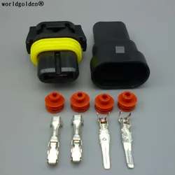 Worldgolden 9006 HB4 H10 Female Adapter Connector W/Terminal Pins HID Xenon Light Bulb Halogen Lamp Plug Socket 12V connnector